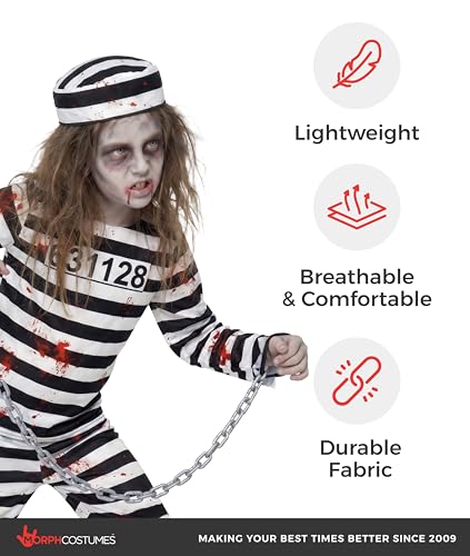 Disfraz Morph Prisoner para niños, zombie unisex miniatura 7