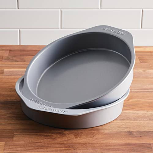 Farberware Golden Bake Bakeware Nonstick Round Cake Pan Set, 2-Piece, Gray by Farberware - Image 9