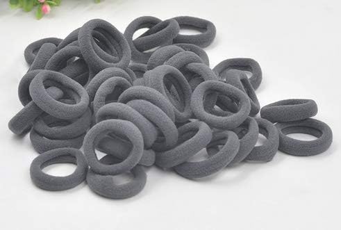 Vista 21 de Accesorios para el cabello para niñas y niños, bandas de goma para cola de caballo, bandas elásticas para el cabello (negro)