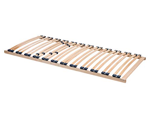 ACAZA Sommier 90x200 a Lattes - Cadre de Lit en Bois sans Pied - pour 1 Personne - 24 Lattes Séparées - Confortable et Solide