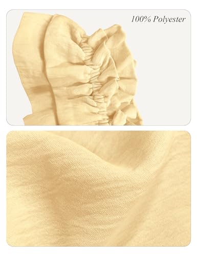 Image of KFUBUO Womens Pajamas Set 2 Piece Ruffle Pj Soft Tank Top and Shorts Sleepwear Set Bridal Pajama for Women Set