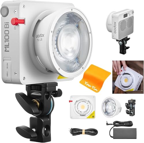Amazon.co.jp: Godox ML100Bi 120W ハンドヘルド LED ビデオライト 15