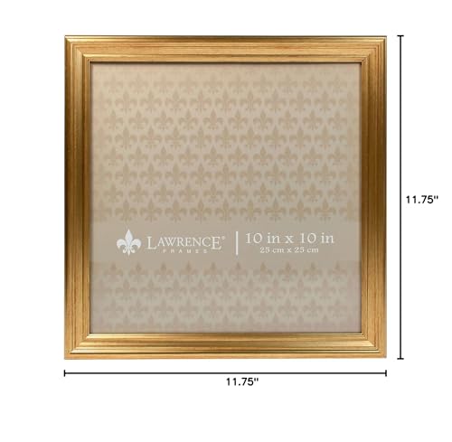 Image of Lawrence Frames 536210 10x10 Sutter Burnished Gold Picture Frame
