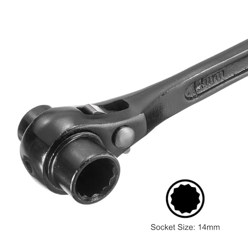 Clé à cliquet pour échafaudage uxcell 12x14mm pour serrer les écrous difficiles