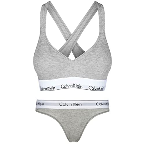 カルバンクライン 下着 上下セット ブラジャー Tバック グレー Sサイズ カルバン クライン Calvin Klein カルバンクライン calvin klein