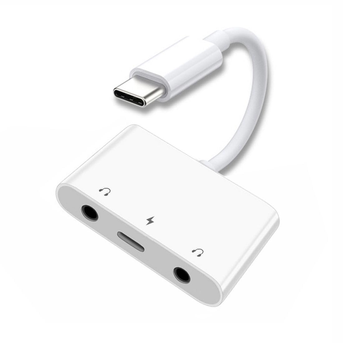 chenyang 3 in 1 USB C a 2 3.5mm Audio AUX & MIC Scheda Audio Adattatore con PD 15W di Carica per Laptop Tablet Telefono