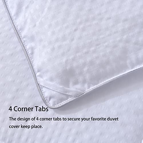 Homelike Moment King Lightweight Comforter White - All Season Down Alternative Bed Comforter Summer Duvet Insert Quilted Comforters King Size White Square Embossed #TOP2