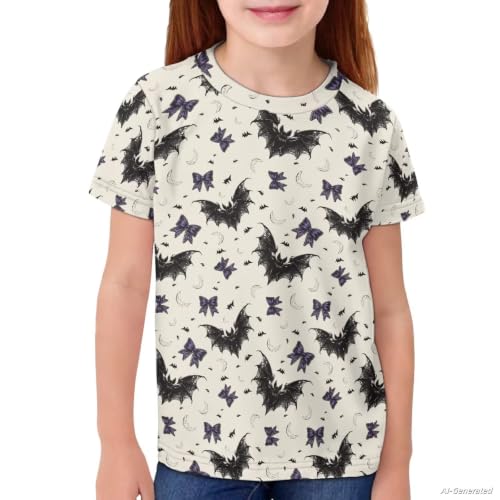 Image of Renewold Kids Novelty T-Shirt for Girls Boys Short Sleeve Crewneck Summer Tee Soft Breathable Graphic Shirt for Age 2-16