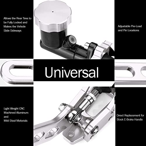 Osias Aluminum Hydraulic Drift Handbrake E-Brake Racing Parking Lever Gear Kit Silver … #TOP1