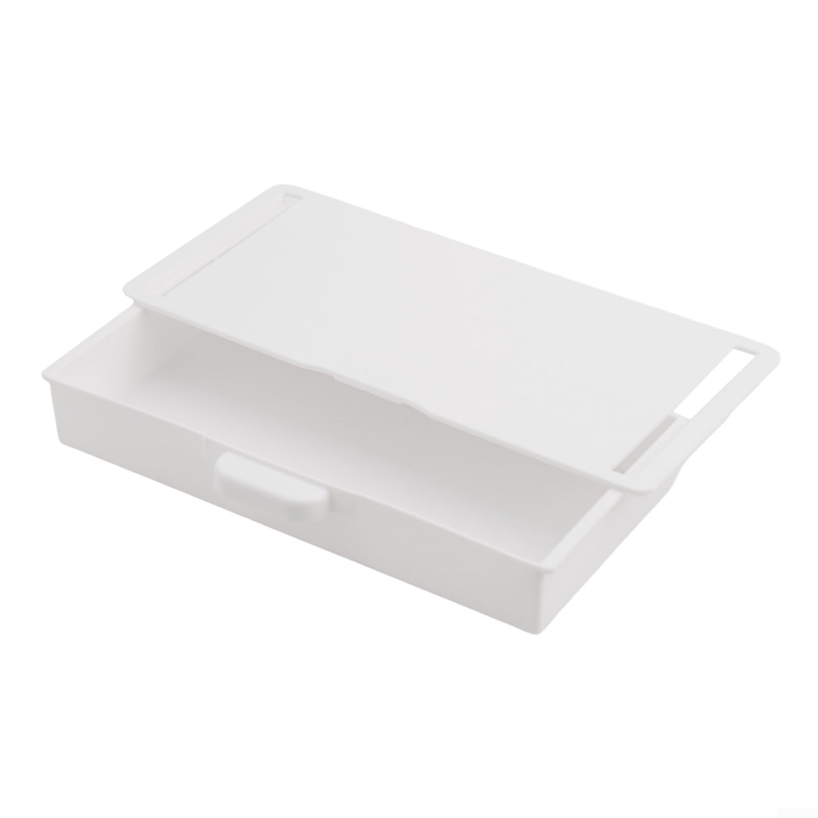 Under Desk Drawer Self-Stick Storage Organizer, Under Table Drawer Storage,Hidden Sliding Under Table Drawers, for Home Office School (White)