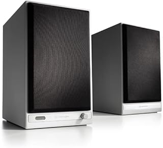 Audioengine HD6 150W Powered Bookshelf Stereo Speakers | Home Music System w/aptX HD Bluetooth, AUX Audio, Optical, RCA, 24-bit DAC (White)
