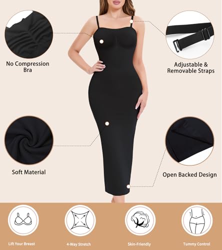 Image of Strapless Slip for Under Dress Long Shapewear Dress for Women Tummy Control