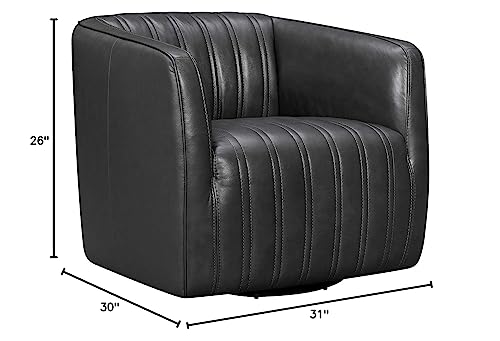 Sillón Giratorio Piel Pardo miniatura 2