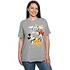 Disney-Womens-Plus-Size-T-Shirt-Mickey-Minnie-Mouse-Donald-Daisy-Goofy-Pluto Disney Womens Plus Size T-Shirt Mickey Minnie Mouse Donald Daisy Pluto (Grey, 4X)