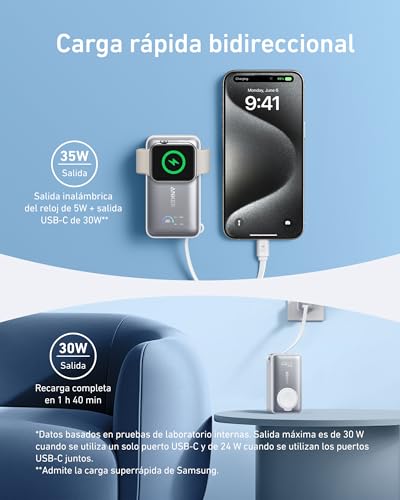 Anker MagGo Power Bank 10,000 mAh para Apple Watch y más - Imagen 3
