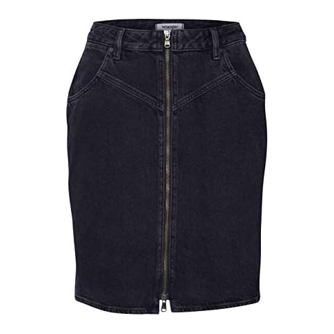 Wrangler Women's High Zip Skirt in Black Cover