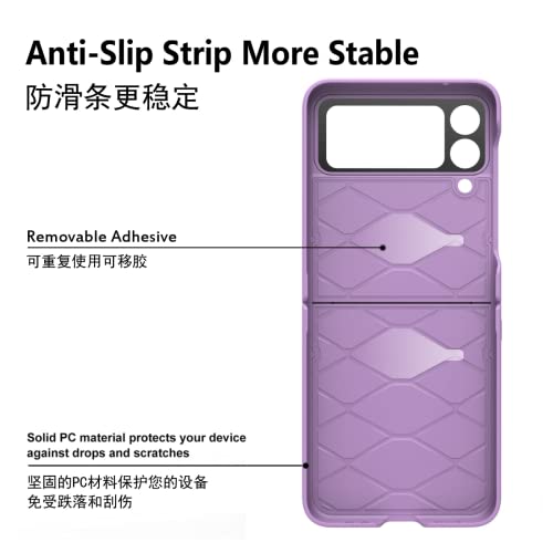 Capa para Samsung Galaxy Z Flip 3, dobradiça em forma de bagagem com integração de membrana de conch