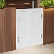 Swinging Doors Double Half Door Solid Wood Saloon Doors Porch Entrance Partition Doors with 4 Metal Hinges for Balcony Kitchen Stairs Bedroom 27.56 * 35.43in-White