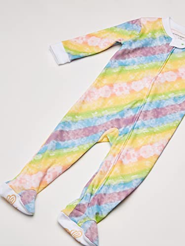 Image of Burt's Bees Baby unisex-baby Sleep & Play, Organic One-piece Romper-jumpsuit Pj, Zip Front Footed Pajama