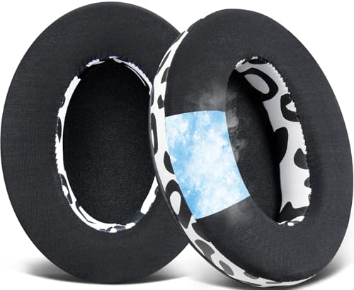 Image of SOULWIT Cooling Gel Earpads Cushions for Audio-Technica ATH M50X /M40X, HyperX Cloud /Alpha, SteelSeries Arctis, Ear Pads for Sony MDR-1ABT /1RBT /1RNC /7506, Turtle Beach Stealth 420X /600 - Snow Leopard