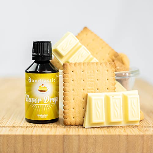 Foodtastic Flavor Drops Käsekuchen 50ml | Flavdrops Aroma Tropfen | kalorienfrei Süßen I ohne Zucker | Lebensmittelaroma Flavour Drops Flave Drops Geschmackstropfen Cover