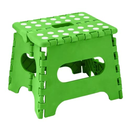 ARASO-UK Piccolo sgabello pieghevole da cucina, per bambini e adulti, leggero, salvaspazio, facile da piegare, sgabello portatile (verde)