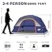 CAMPROS CP 4 Person Tent, Dome Tents for Camping with Rainfly, Waterproof Camping Tent Easy Set Up, Portable Family Tent with Large Mesh Window & Carry Bag for Outdoor Hiking
