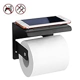 Portarrollos Papel Higienico,Porta Rollos Bano,Accesorios Bano,Banos Muebles (Negro)