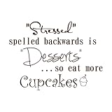 Cupcakes Vinyl-Wandaufkleber, süße Desserts, Kuchen, 