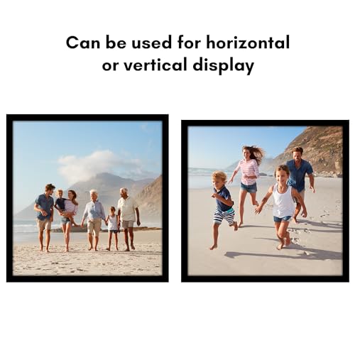 Americanflat 28x29 Poster Frame with Polished Plexiglass - Black Picture Frame - Wide Photo Frames Made of Engineered Wood for Vertical or Horizontal Wall Display - Epic Collection - Black