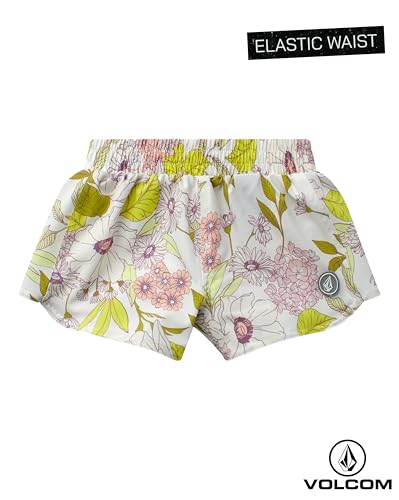 Image of Volcom Girls' Swimsuit Set - UPF50+ Quick-Dry Girls One Piece Swimsuits with Matching Swim Shorts for Swimming (Sizes: 2T-16)
