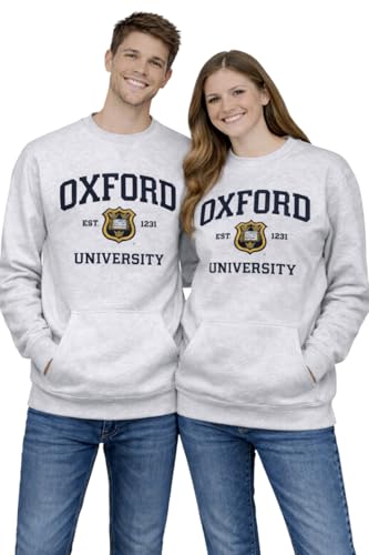 Sweat Oxford University OU201 la qualité d'un grand classique gris
