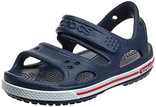 Crocs kids' crocband ii sandals, navy/white, 5 toddler