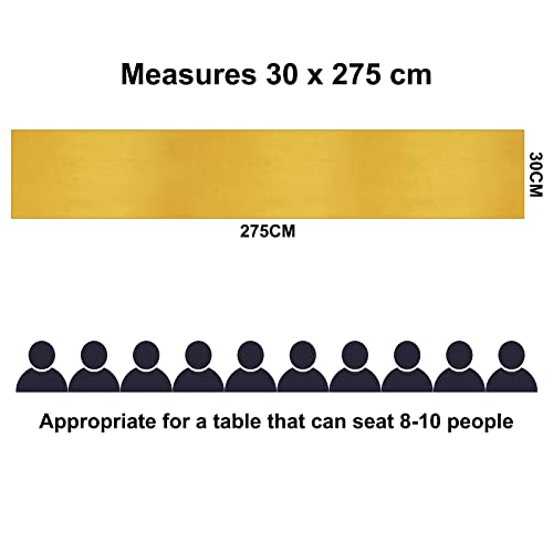 10 Pack Gold Satin Table Runners 12 x 108 inches Long Premium Satin Table Runner fit Rectange and Round Table for Birthday Parties, Banquets, Engagements Decoration, Wedding Party, Graduations - Image 4