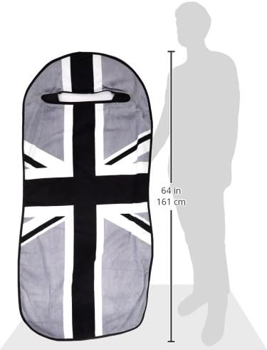 Seat Armour (SA100MINIBGR) Black/Gray 'British Flag' Seat Protector Towel image 3
