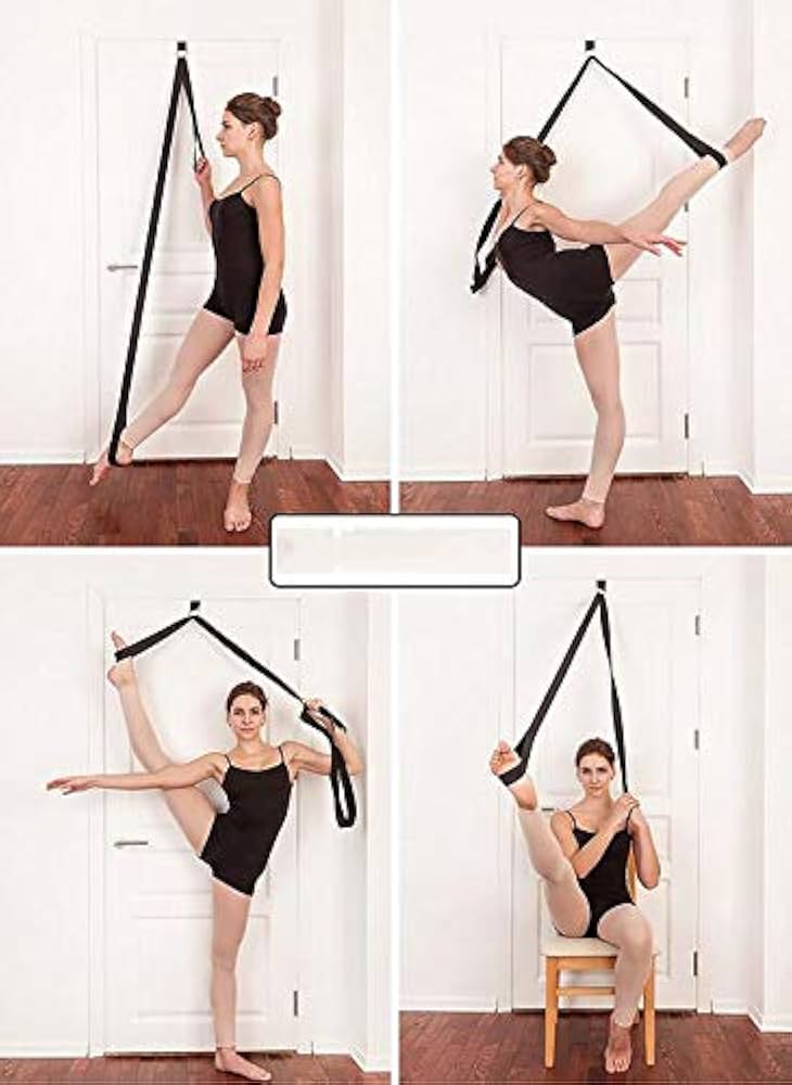Leg Stretcher Band On Door - Get More Flexible - Ballet Yoga Pilates Flexibility Trainer To Improve Leg Stretching Perfect Home Portable Equipment For Dance Gymnastic Exercise Taekwondo Mma