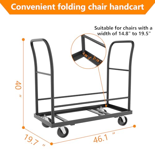Carretilla plegable para sillas con ruedas 300 lbs capacidad miniatura 2