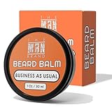 The Man Brand Business As Usaul Leave In Beard Balm for Men - Natural Beeswax Based Conditioning Formula for Styling and Care (1 Ounce, Business As Usual)