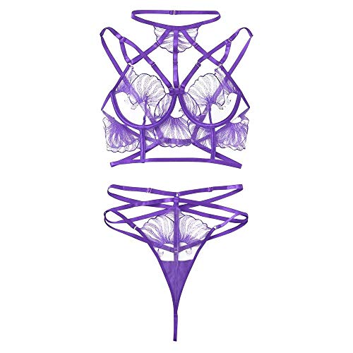Lingerie de couple assortie avec soutien-gorge sexy et string pour nuit romantique