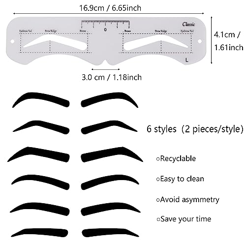 Ohlove 20210728 12 Pcs Reusable Eyebrow Stencil thumb #3