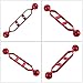 NovelGoal Aluminum Underwater Dual Ball Joint Arm Extender Extension Arm Mount for Hero 13 and Hero All Action Diving Light Camera (Red,7 Inch)