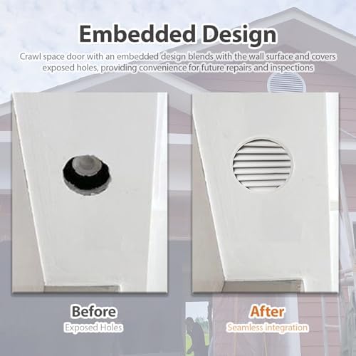 Paintable Aluminium Round Gable Vent for Attics & Sheds - Durable Louvered Design for Improved Airflow & Ventilation, Ideal for Gas & Outdoor Use