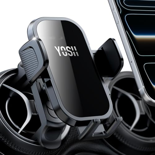 YOSH Mercedes Handyhalterung für A/B/C/V-Klasse Handyhalterung Auto Mercedes für Runde Lüftung Upgrade ABS+PC & Aluminium Material Universell für iPhone Samsung Pixel und auch mit Hülle nutzbar