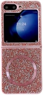 Next Store PC Case, Silicone Case Support Magnetic Charging, Shockproof Flip Edge Cover with Attractive and Stylish Design, Compatible with Samsung Galaxy Z Flip 3 (Pink)