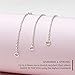 BENIQUE Solid 925 Sterling Silver Necklace Extenders for Women Men, Made in USA, Fine Thin Chain, Durable Dainty Removable, Pack of 3pcs (S925/Set 2