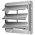 iPower 12-Inch Square Aluminum Automatic Gravity Shutter Louver Vent, Silver