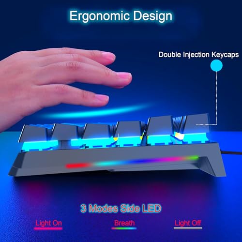 Image of Ant Esports MK1800 TKL Mechanical Wired Gaming Keyboard Blue Switch Hot-Swap Mech Keyboard 17 Modes RGB Backlit 87 Anti-Ghosting Anti Ghosting Keys, Dual Colour Injection Moulded Keycaps for PC-Black