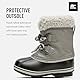 Sorel KIDS YOOT PAC NYLON WATERPROOF Schneestiefel für Unisex Baby, Grau (Quarry x Dove) - Children, 27 EU