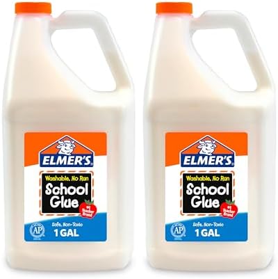 Elmer's 学校用液体接着剤 洗濯可能 1ガロン 2個 スライム作りに最適