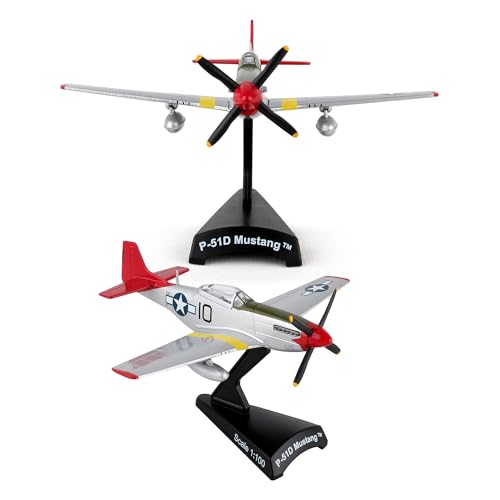 Daron P-51D Mustang Die-Cast Model &ndash; 1:100 Scale WWII Long-Range Fighter Replica, Tuskegee Airmen...